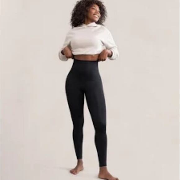 Shapermint XL Essentials High-Waisted Shaping Leggings Black Stretch Pants NEW - Picture 1 of 6